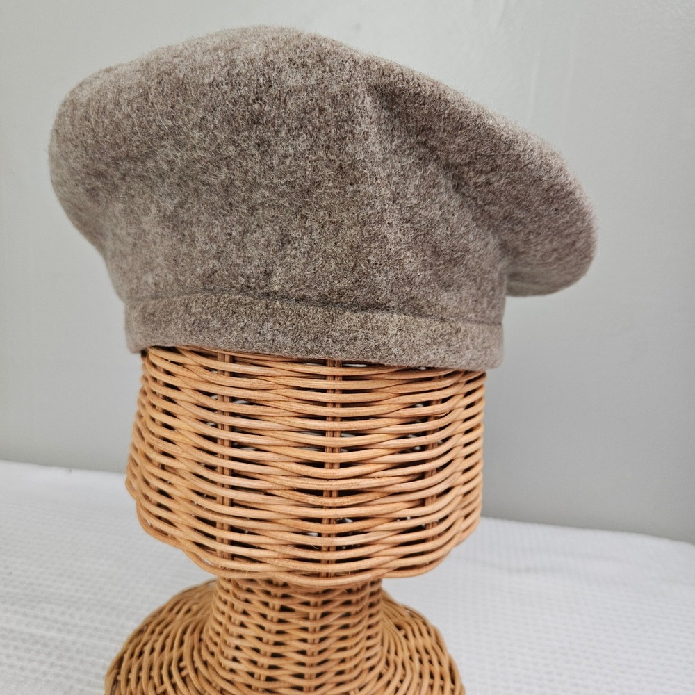 Vintage P.R.T. Ultrabasque 100% Wool‎ Beret Hat Beige Tan - Picture 2 of 13